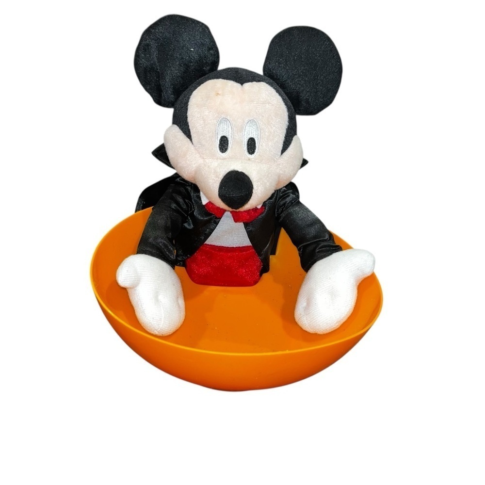 Disney Talking Animated Mickey Mouse Halloween Candy Treat Serving Bowl
